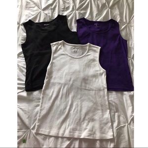 3 White Stag Tank Tops, Medium